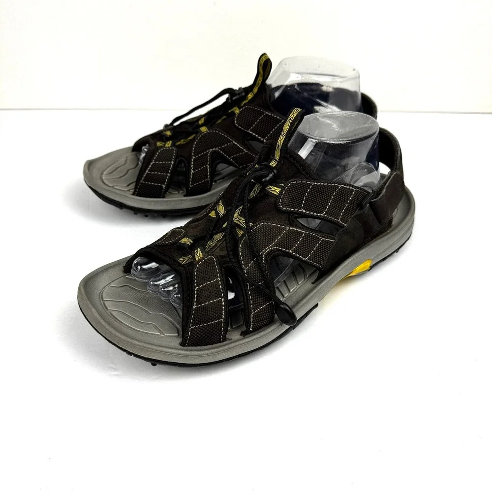 FootJoy GreenJoys Mens Golf Sandals Brown Size 10 Cleats Excellent Style 45697